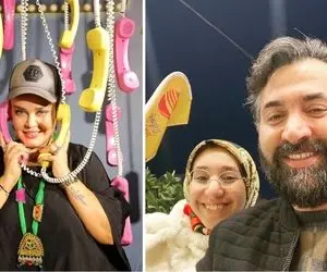 بهاره چشم حاجیو دور دیده چه تیپ و اداهایی میاد؛ آقاشونم رفت با دختره که!