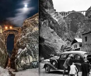 سفر به ایام قدیم؛ پل ورسک شاهکاری رویایی در ارتفاع 110متری با نقشی استراتژیک