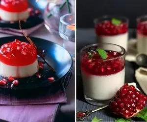 طرز تهیه پاناکوتای انار به ساده ترین روش / این دسر روی میز شام شب یلدا میدرخشه