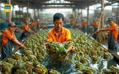 فرآوری قورباغه؛ اسرار پنهان میلیونر شدن کارخانه فرآوری مدرن قورباغه