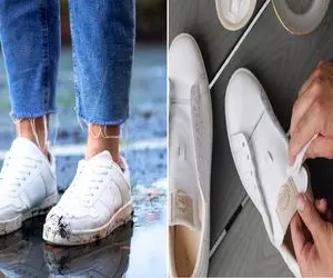 رازهایی که فروشندگان کفش نمی‌ گویند/ تمیز کردن کفش و  کتونی سفید چرم در 5 دقیقه