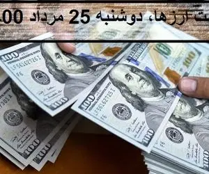 قیمت انواع ارز و دلار؛ امروز دوشنبه 25 مرداد 1400