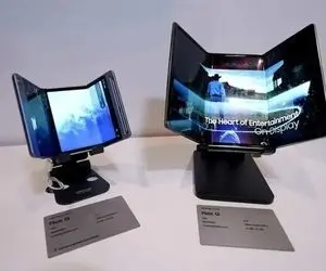 برای اولین بار سامسونگ از گوشی هوشمند خود با سه نمایشگر رونمایی کرد