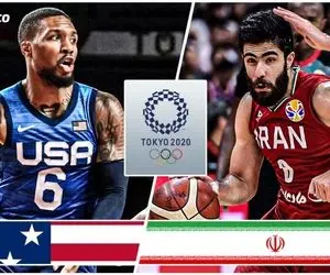 (ویدیو) خلاصه بازی بسکتبال ایران آمریکا در المپیک 2020 چهارشنبه 6 مرداد