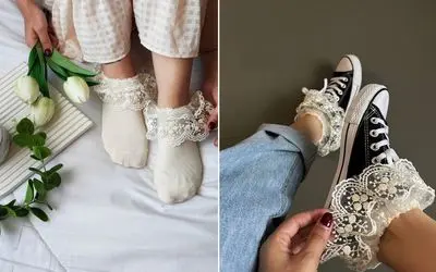 جوراب های لبه توری دخترونه؛ ترندی که دختربچه ای که تو خاطرات جا گذاشتیش رو برمیگردونه