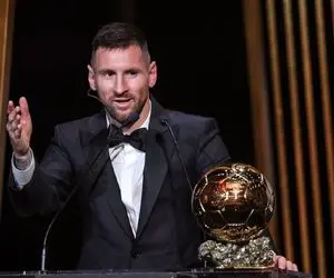 (ویدئو) لحظه هیجان انگیز معرفی مسی به عنوان برنده توپ طلای ۲۰۲۳