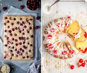 طرز تهیه کیک آلبالو | اندازه دقیق مواد اولیه + همه نکات کاربردی پخت انواع کیک
