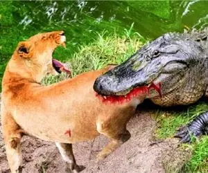 مستند حیات وحش؛ تمساح دد هر زنده ای پاشو بزاره تو برکه اش مرده میفرسته بیرون