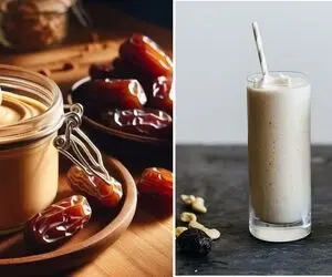 طرز تهیه اسموتی ارده و خرما / یه نوشیدنی خوشمزه و رژیمی که فول انرژیت میکنه