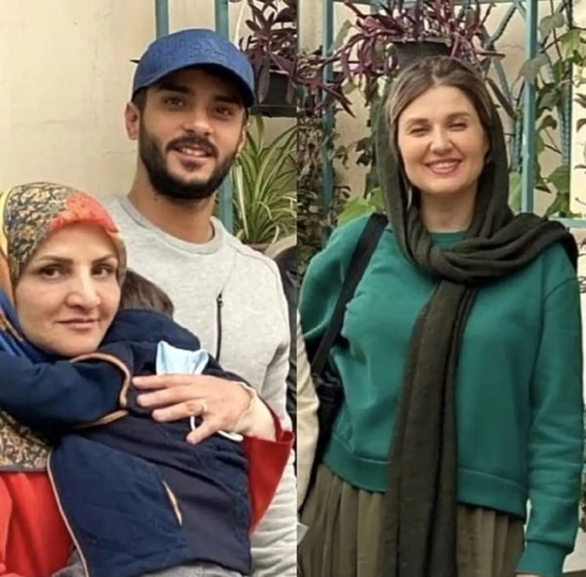 گلوریا هادی و شوهر و مادر شوهر