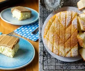 طرز تهیه کیک شیر داغ | بافتی بهت میده که عین پنبه نرم و لطیفه