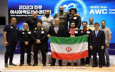 قهرمانی تیم ملی وزنه برداری ایران در آسیا