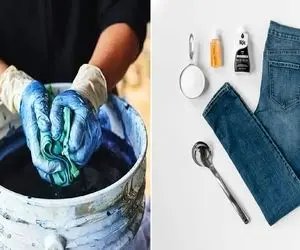 آموزش رنگ کردن حرفه ای لباس در خانه / دیگه شلوار لیه تازه نخر ترفند تثبیت رنگشم آسونه