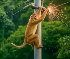 مستند حیات وحش؛ میمون کم عقل برای بازیگوشی پرید رو تیر جِزش دراومد