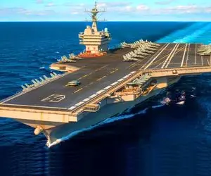 ناو جرالد فورد در حرکت به سمت خلیج فارس؛ این غول جنگی عظیم چه ویژگی‌ هایی داره؟