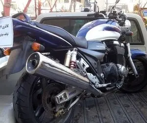 (عکس) توقیف موتور فوق سنگین تهران!