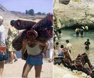 سفر به تهران قدیم؛ قالی‌ شویی و آبتنی در چشمه علی شهر ری در اسفند ماه