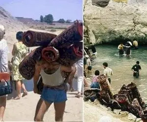 سفر به تهران قدیم؛ قالی‌ شویی و آبتنی در چشمه علی شهر ری در اسفند ماه