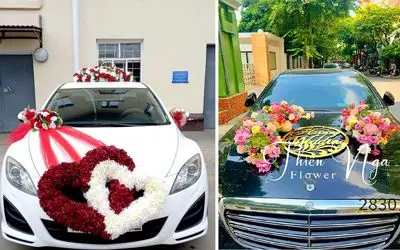 ایده های جذاب و فوق خاص برای گل زدن ماشین عروس؛ گل آرایی 1404 برای زوج های با کلاس