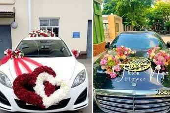 ایده های جذاب و فوق خاص برای گل زدن ماشین عروس؛ گل آرایی 1404 برای زوج های با کلاس