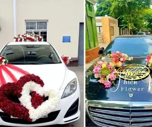 ایده های جذاب و فوق خاص برای گل زدن ماشین عروس؛ گل آرایی 1404 برای زوج های با کلاس