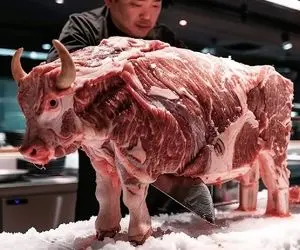 گاوداری مدرن؛ هزارتایی گاو پرورش می دن و بعد کشتار گوشت شان را پردازش می کنند