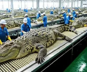 فرآوری تمساح؛ تجارت چند میلیون دلاری از خون و پوست خزندگان باستانی