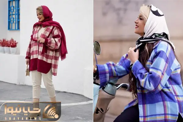 استایل با پالتو چهارخونه