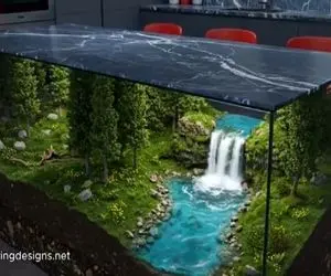 معماری خلاقانه؛ جزیره آشپزخونه ساختن داخلشون اکوسیستم دارن جنگل، دریا و حتی کوهستان