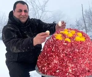 لاکچری ترین صبحونه دنیا رو این مرده تو برف درست کرد خورد که ما تو خوابم نمی بینیم