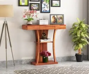 چیدانه خیلی قشنگ؛ روی میز کنسول چی بذاریم قشنگ تر میشه؟ حواست باشه بیخود شلوغش نکنی