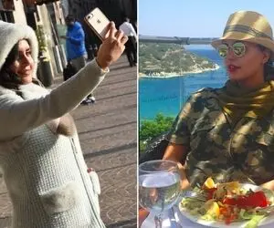 شیطونی "الناز شاکر دوست" با تیپ بهاری و خفن؛ خوشگذرونی لاکچری اینه ها!