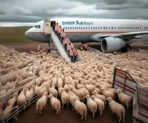 جابه جایی‌ جانکاه؛ صف گاو گوسفندا برا پرواز بیشتر از آدماست از نیسان رسیدن به هواپیما