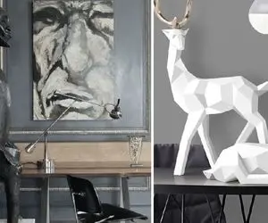 مجسمه میتونه خونه رو خیلی خوشگل و لوکس تر کنه اما به شرط اصولش؛ از سبک تا رنگ و سایز