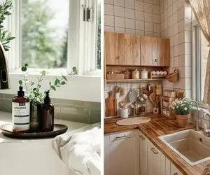 تزیین سینک ظرفشویی تو خونه نو عروس / اول زندگیته باید انقدر با سلیقه باشی بانوی زیبا