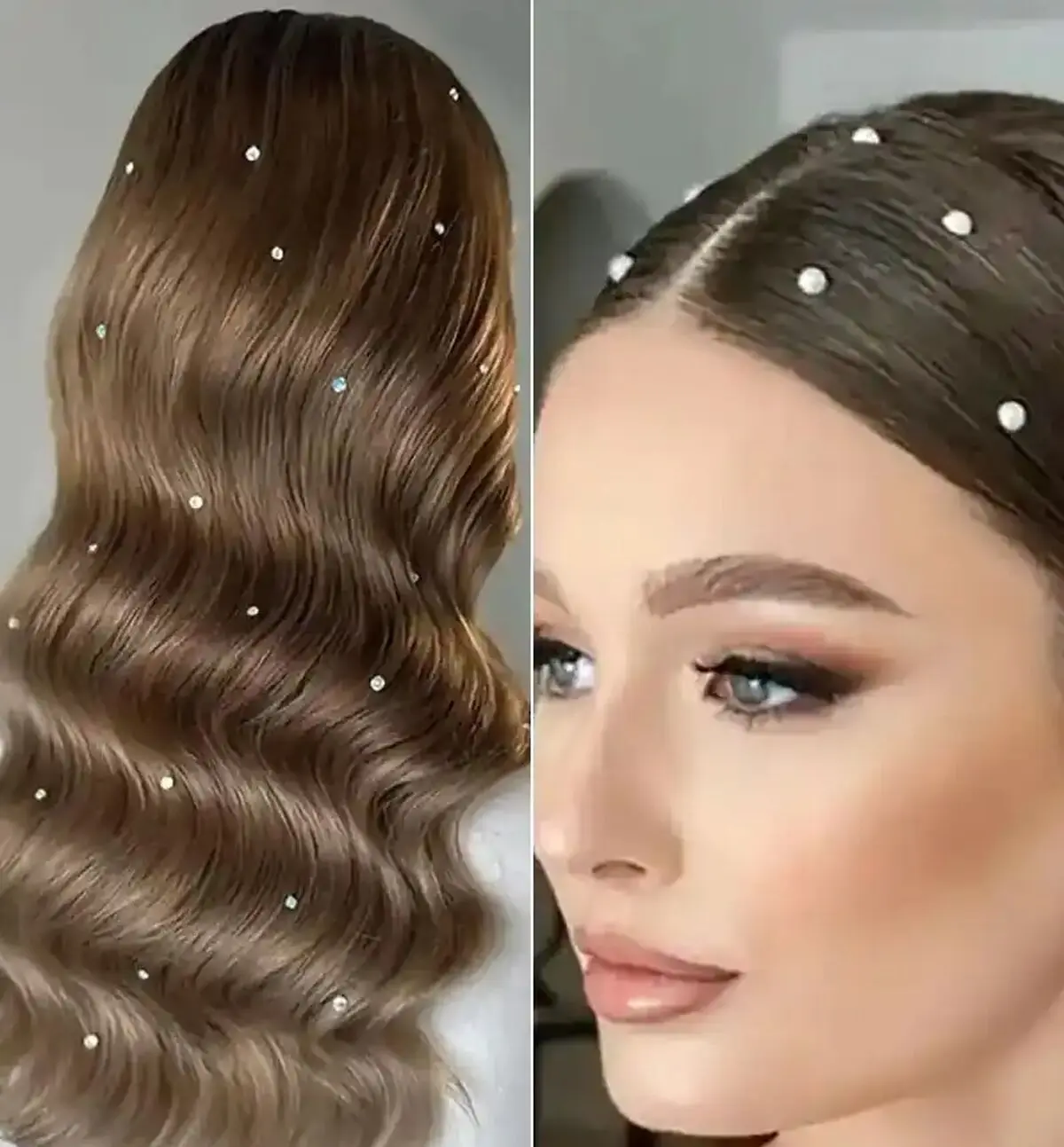 مدل مو با مروارید