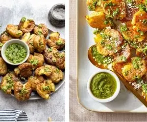 طرز تهیه سیب زمینی با سس پستو سبز که نخوری بد باختی؛ طعمش معجزه میکنه هااا!