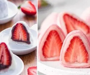 طرز تهیه موچی خوشمزه با توت فرنگی و شکلات / دسر جذاب ژاپنی با بهترین دستور