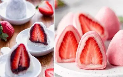 طرز تهیه موچی خوشمزه با توت فرنگی و شکلات / دسر جذاب ژاپنی با بهترین دستور