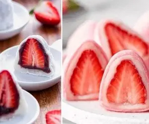 طرز تهیه موچی خوشمزه با توت فرنگی و شکلات / دسر جذاب ژاپنی با بهترین دستور