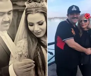 ژست عشقولانه و زیادی راحت مهران غفوریان با زنش که یه پا مدله؛ خانم فقط باندانا پوشیده!