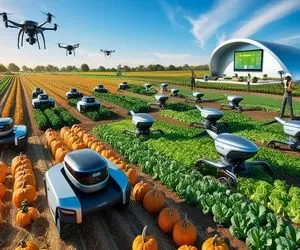 کشاورزی مدرن؛ چینی ها با ربات کشاورز کدوهای زمین 250000000 هکتاری تو 40 ثانیه چیدن