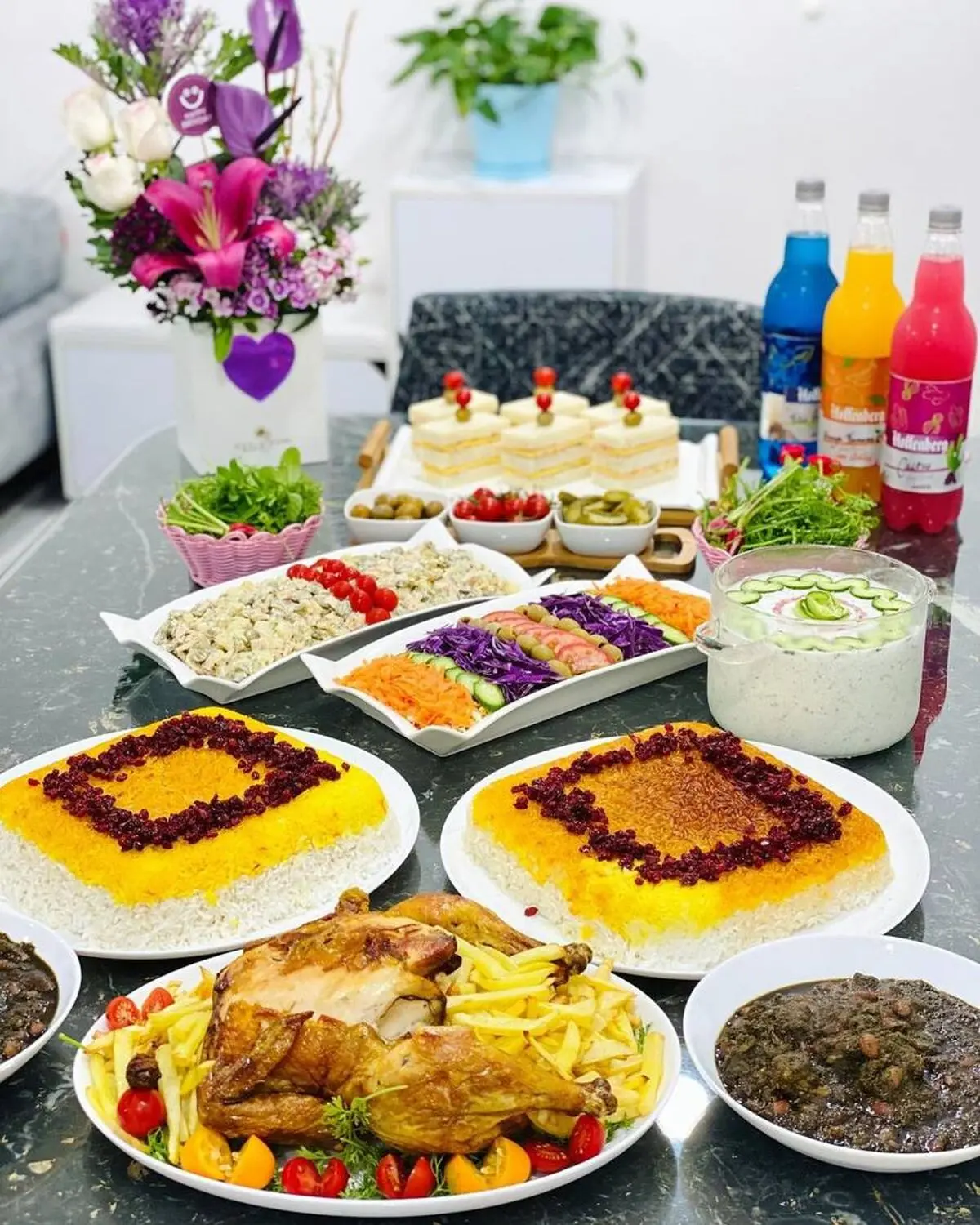 تزیین میز شام