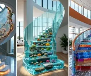 سبک های راه پله با مدل و متریال رویایی؛ هرچی تا حالا تو خونه های لاکچری دیدی اینجاست