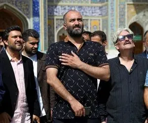 (عکس) حامد بهداد و بازیگر سریال یاغی در حرم امام رضا (ع) 