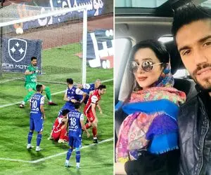 (عکس) وقتی زنِ کاپیتان استقلالی ها به سیم آخر زد!