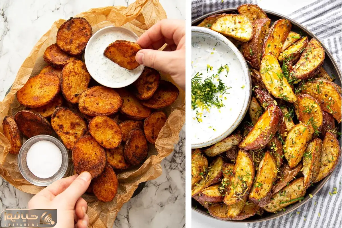 spicy potato with garlic sauce