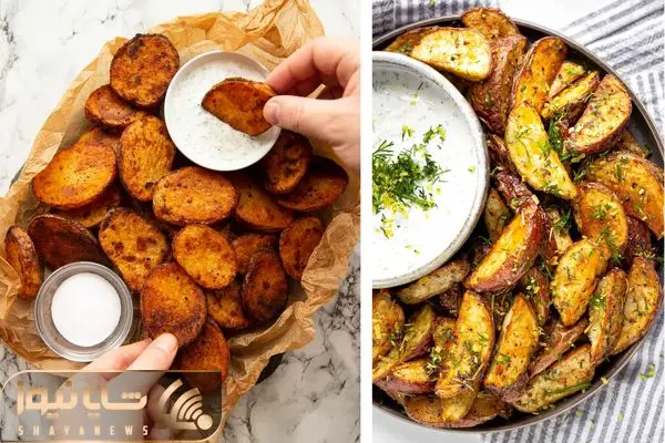 spicy potato with garlic sauce