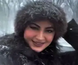 آواز احساسی؛ مریم مومن و شوهرش تو کندوان برفی عشق به پا کردن