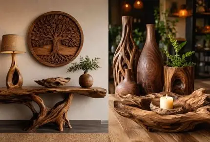 دکوری های شیک چوبی؛ محبوب ترین آیتم های تزیینی برای طراحی داخلی مینیمال و مدرن